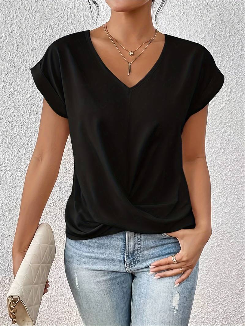 Dames overhemd Jamila | Casual T-shirt met korte mouwen