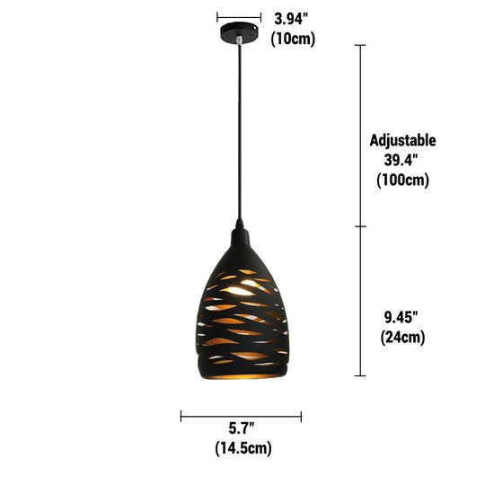 Hanglampen van metaal met patroon