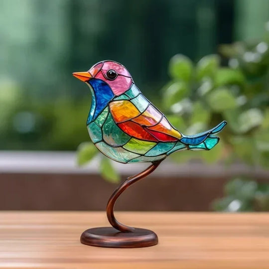 Kleurrijke glazen vogels voor een chic interieur