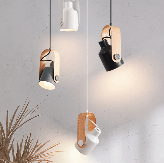 Scandinavische hanglamp | Hout & Metaal