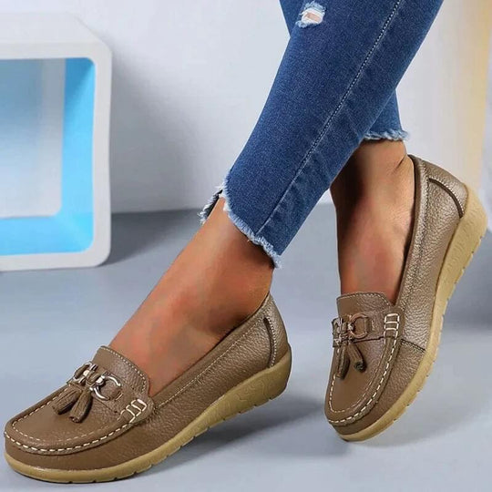 Lou orthopedische leren loafers