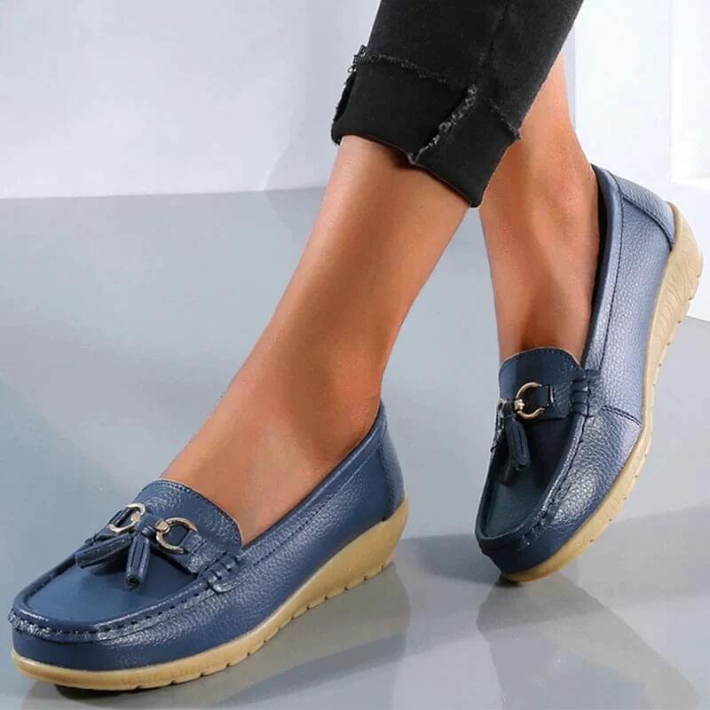 Lou orthopedische leren loafers