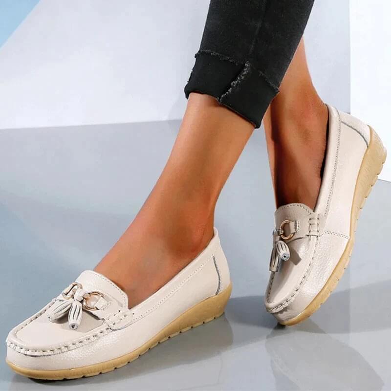 Lou orthopedische leren loafers