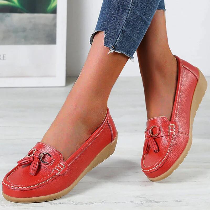 Lou orthopedische leren loafers